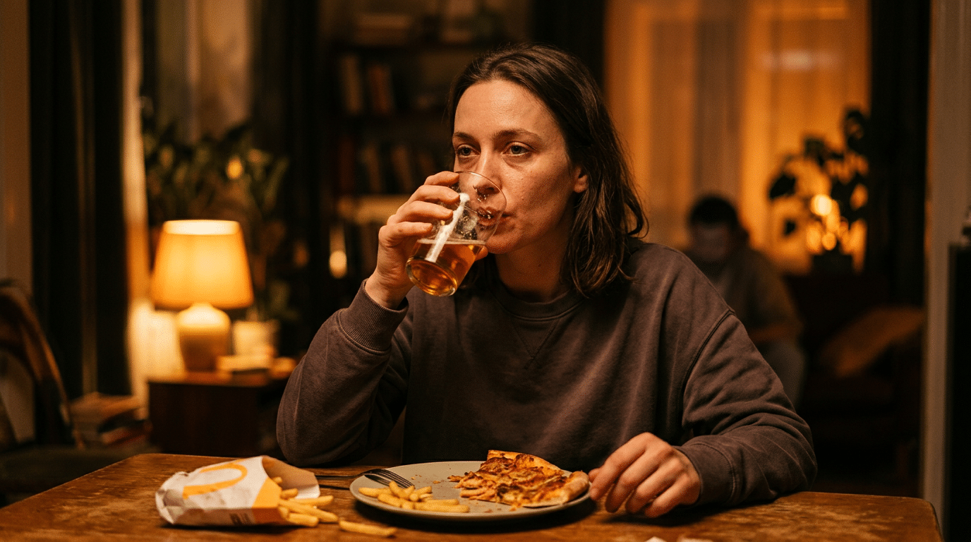 Alcohol Consumption and Late-Night Eating Impact Overnight Skin Repair